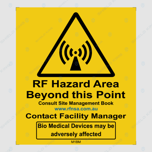 MERCS 1 - b (Metal) - RF Hazard Area Beyond this Point, Telstra#4 - 200 x 175mm