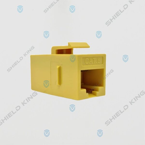 RJ45 Coupler module for patch panel, Yellow