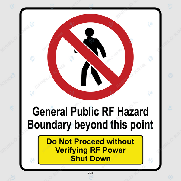 MERCS 3 - a (Self Adhesive) - General Public RF Hazard, Telstra #7 - 400 x 350mm