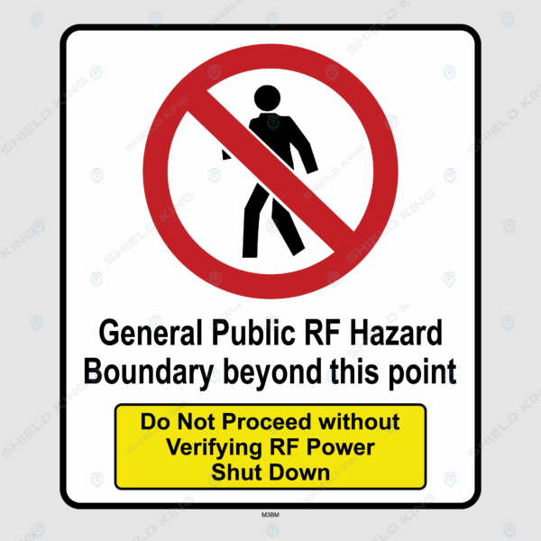 MERCS 3 - b (Metal) - General Public RF Hazard, Telstra #7 - 200 x 175mm