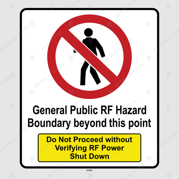 MERCS 3 - b (Metal) - General Public RF Hazard, Telstra #7 - 200 x 175mm