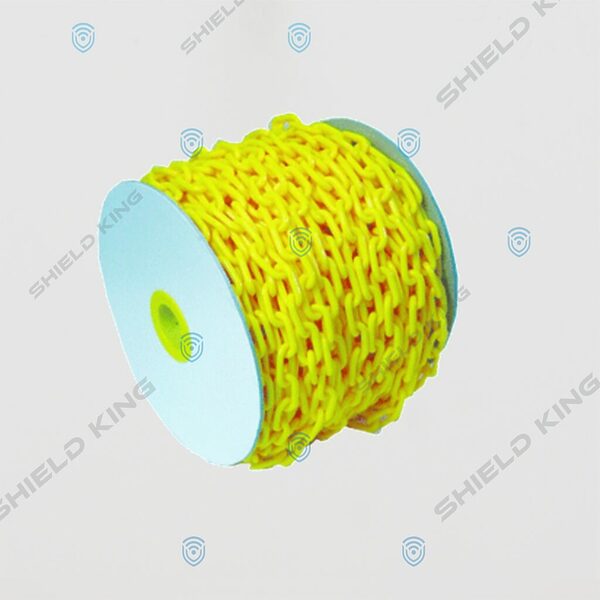 Yellow Plastic Chain, 8mm, 25m roll