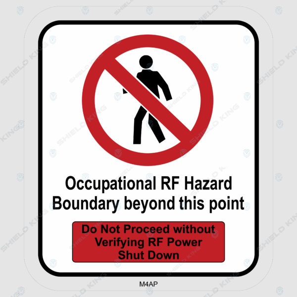 MERCS 4 - a (Polyprop) -Occupational RF Hazard, Telstra #8 - 400 x 350mm