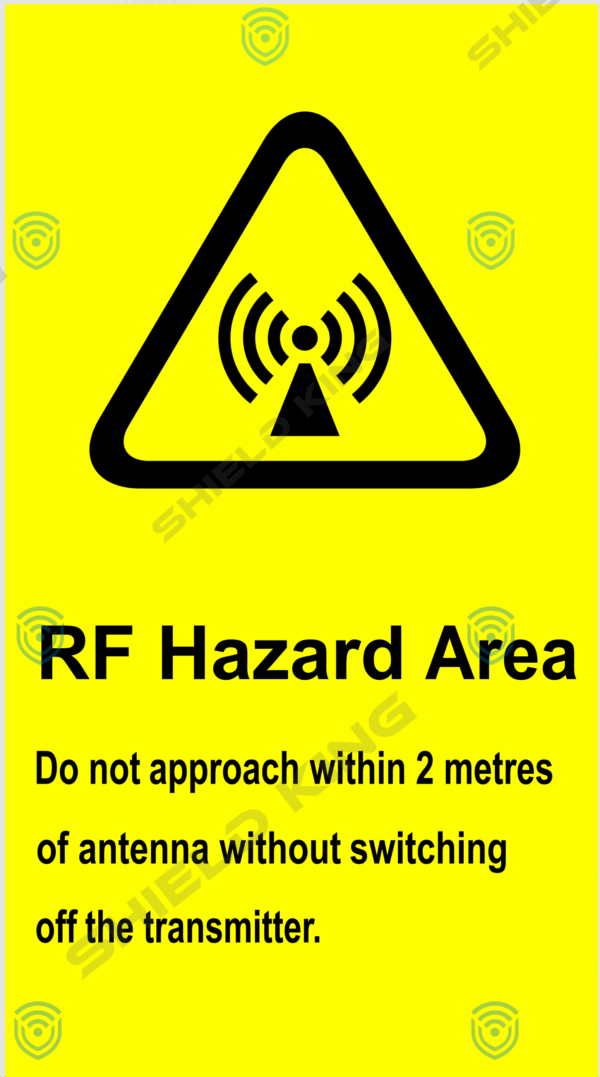 MERCS 8A - b (Metal) - RF Hazard Area - (2mtr) - 145 x 100mm