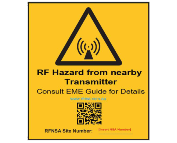 MERCS 20 - A (METAL) 200mm x 175mm - RF Hazard from nearby Transmitter