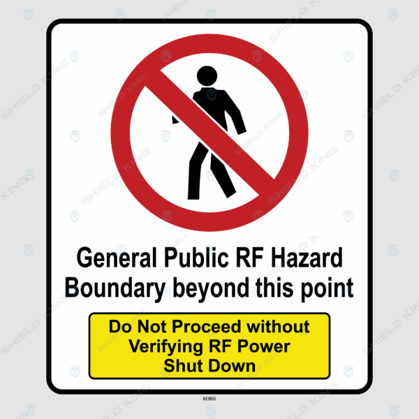 MERCS 3 - b (Self Adhesive) - General Public RF Hazard, Telstra #7 - 200 x 175mm