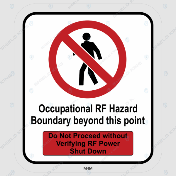 MERCS 4 - (Metal) - Occupational RF Hazard, Telstra #8 - 200 x 175mm