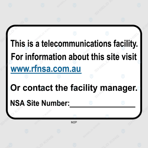 MERCS 2 - (Polyprop) -Telecommunication facility - NSA Site Number, Telstra #13 - 250 x 180mm