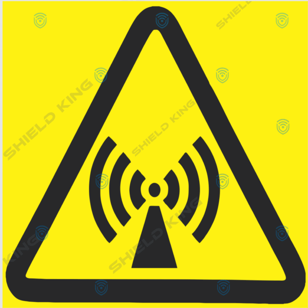 MERCS 10 - (Self Adhesive) - RF Warning Tri - 40 x 40 x 40mm