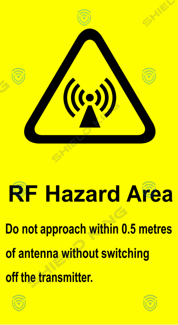 MERCS 8C - a (Metal) - RF Hazard Area - (0.5mtr) - 200 x 110mm