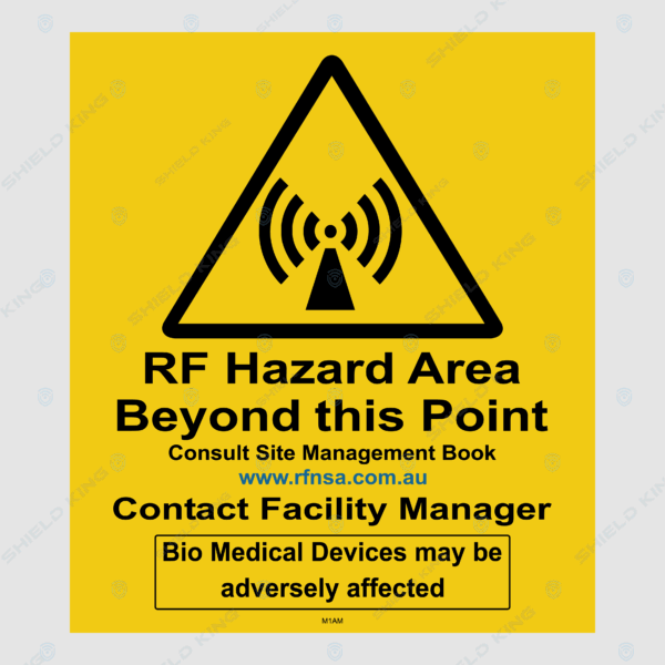 MERCS 1 - a (Metal) - RF Hazard Area Beyond this Point, Telstra#4 - 400 x 350mm