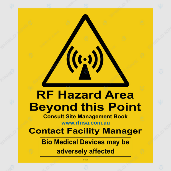 MERCS 1 - a (Metal) - RF Hazard Area Beyond this Point, Telstra#4 - 400 x 350mm